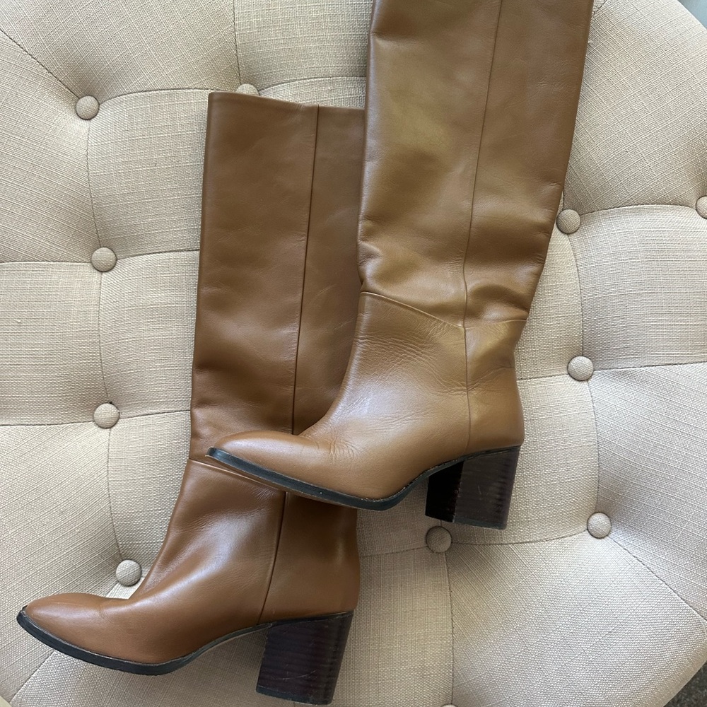 Banana Republic Tan Leather Knee-High Boots